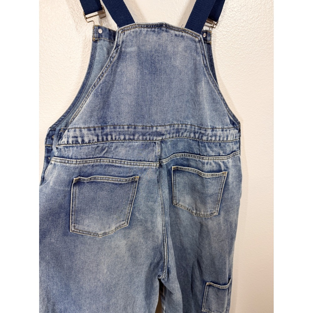 Cider Denim Overalls Women 1XL Blue Denim Wide Leg Carpenter Western Cowgirl - Picture 5 of 8